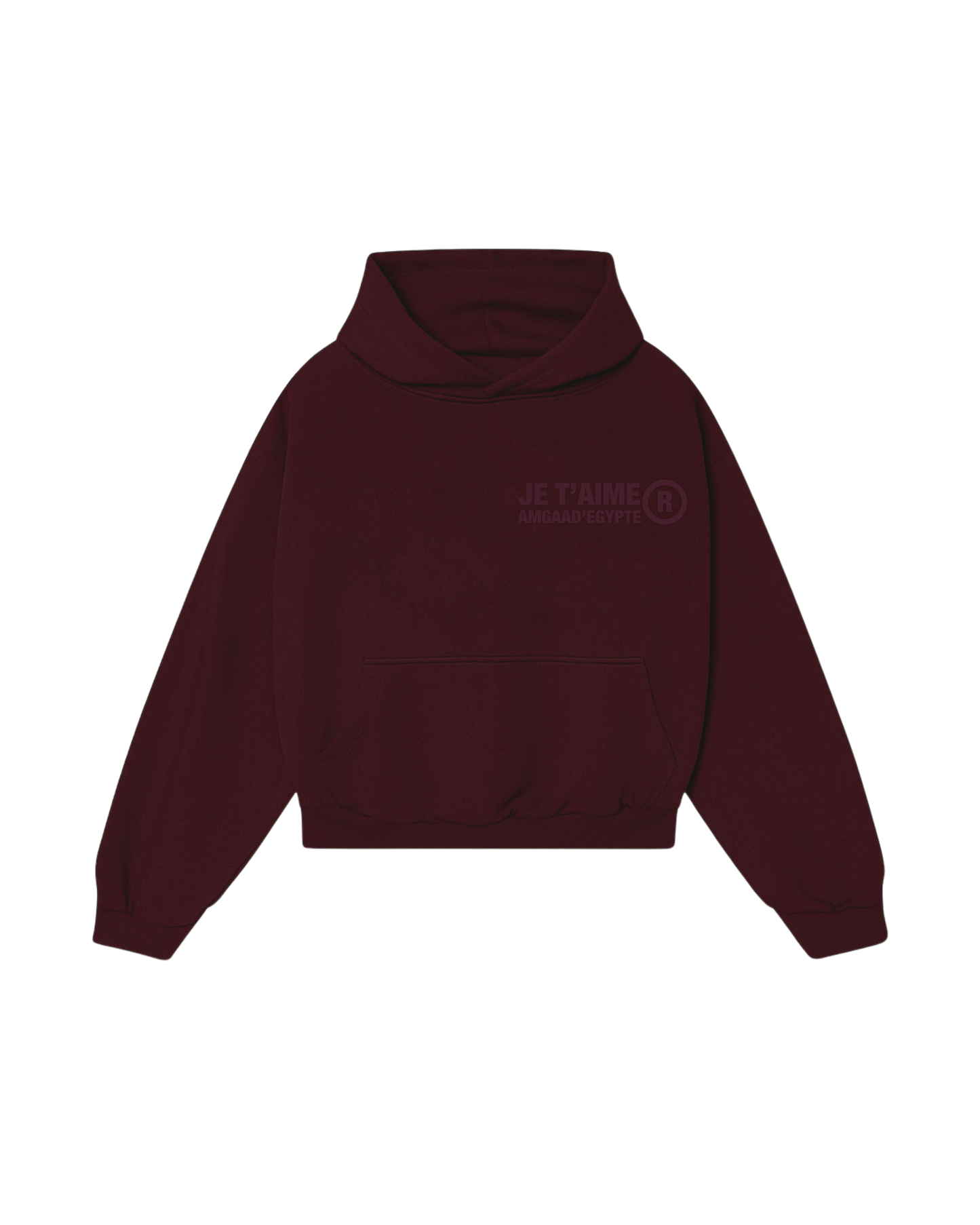 (B-I) Wine puffed hoodie