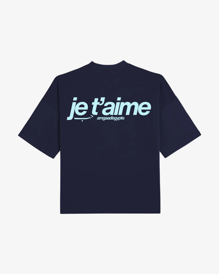 (A-II) Je T'aime summer tee (Navy)
