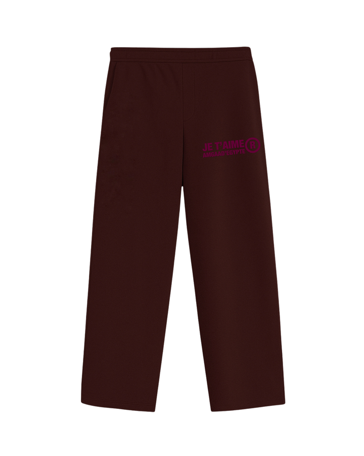 (B-II) Wine Puffed Sweatpants